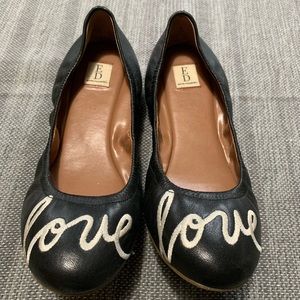 Ellen Degeneres Black Langston Ballet Flats